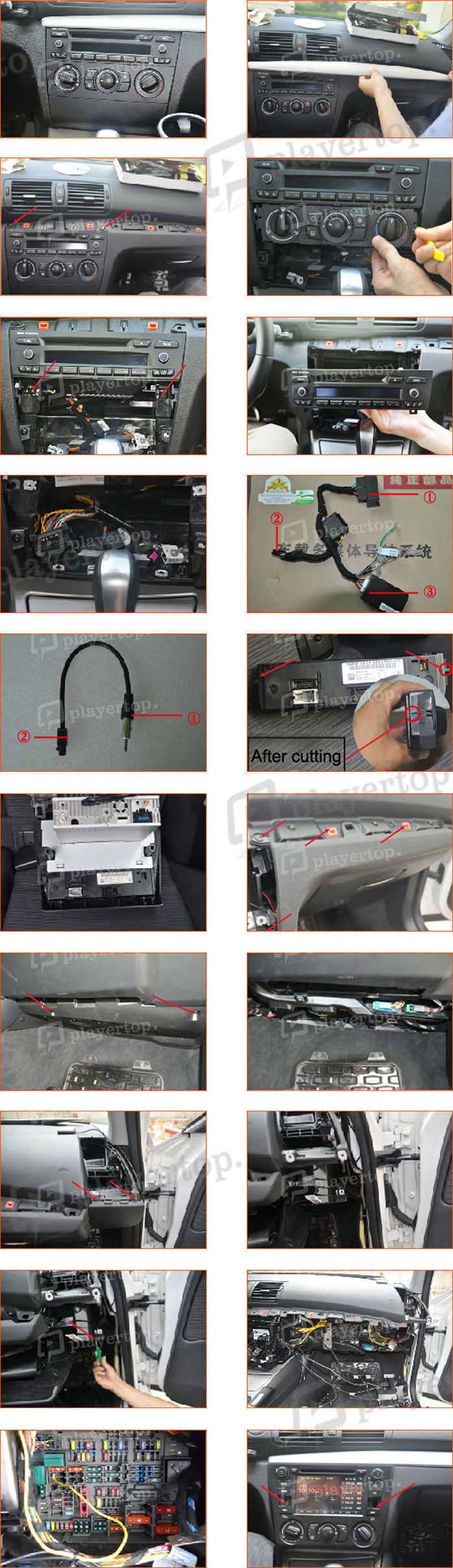 montage auto radio bmw x1 e84 2011